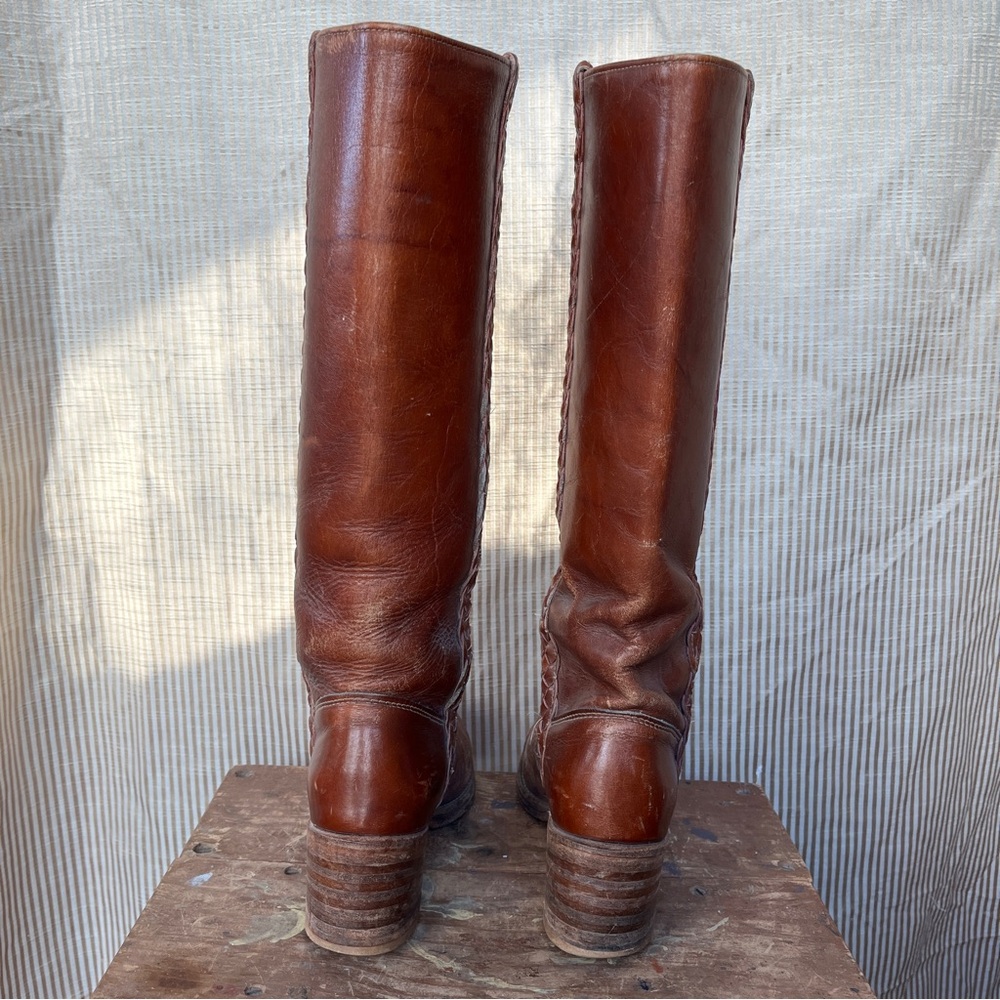 Dingo Vintage Women’s Brown Leather Knee-High Boots - Picture 6 of 9
